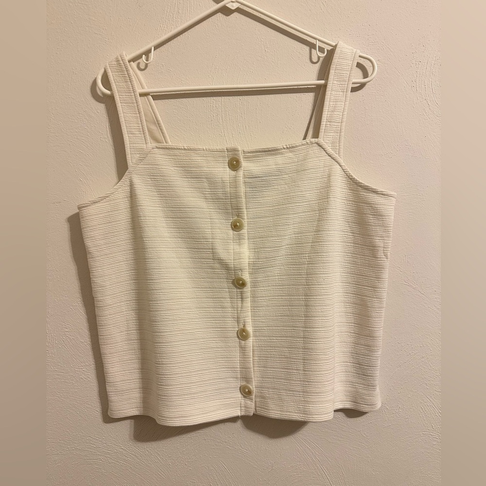 NWT J Crew button down ribbed tank size L